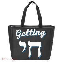 Getting Chai High Funny Jewish Hanukkah Humor  Tote Bag thumb 0