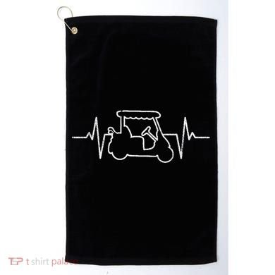 Golf Cart Heartbeat Golf Towel