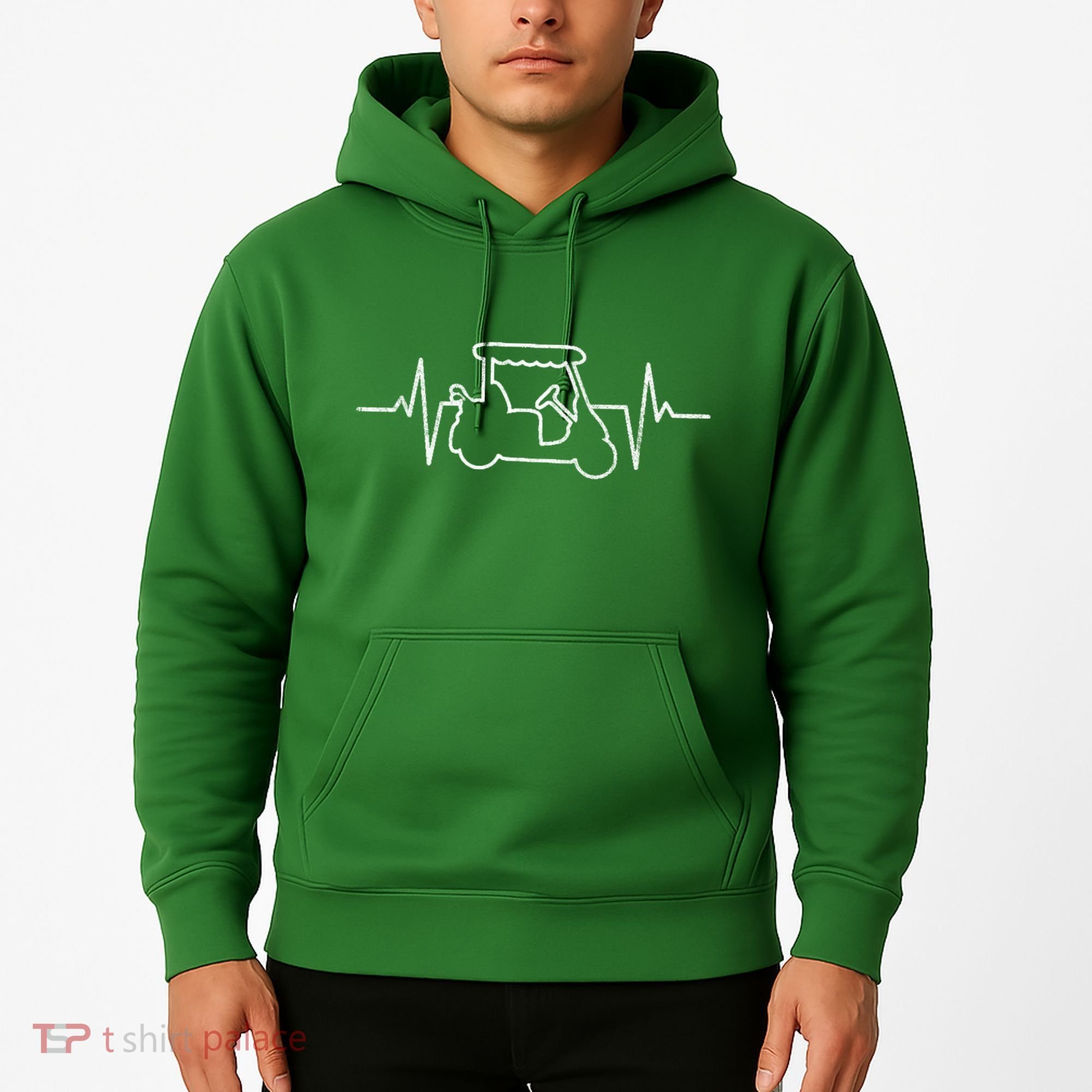 Golf Cart Heartbeat Hoodie