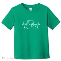 Golf Cart Heartbeat Toddler T-Shirt thumb 0