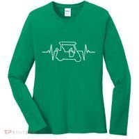Golf Cart Heartbeat Women's Long Sleeve Shirt thumb 0