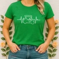 Golf Cart Heartbeat Women's T-Shirt thumb 2