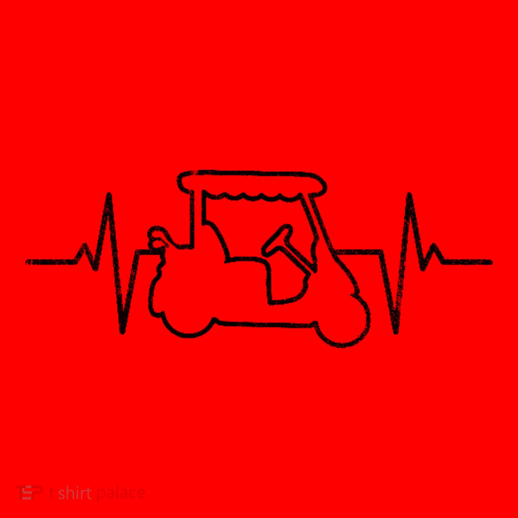 Golf Cart Heartbeat Santa Hat