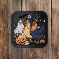 Ghost Chicken Halloween Coaster thumb 0
