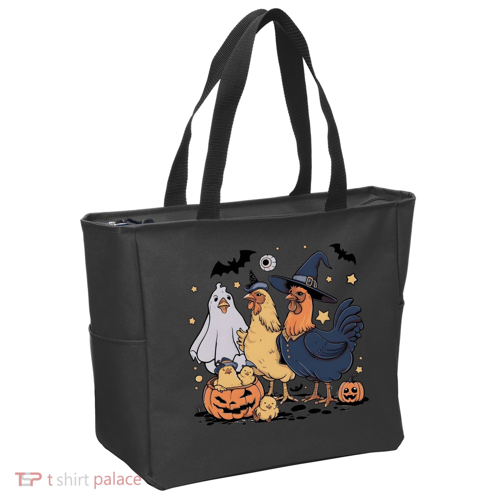 Ghost Chicken Halloween Tote Bag