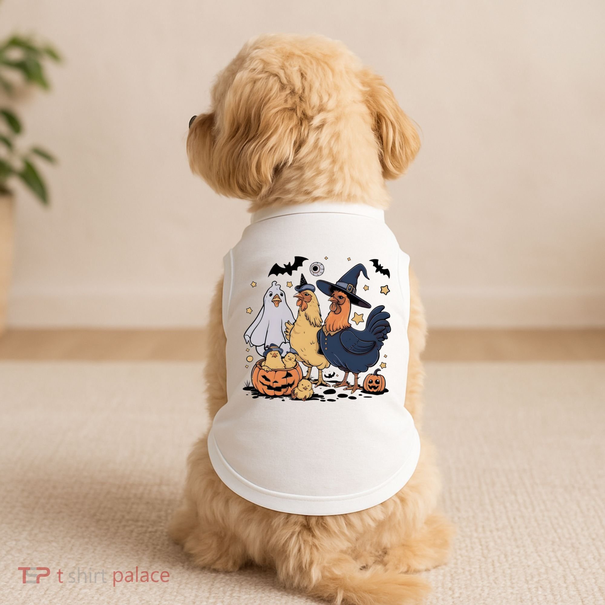 Ghost Chicken Halloween Doggie Tank