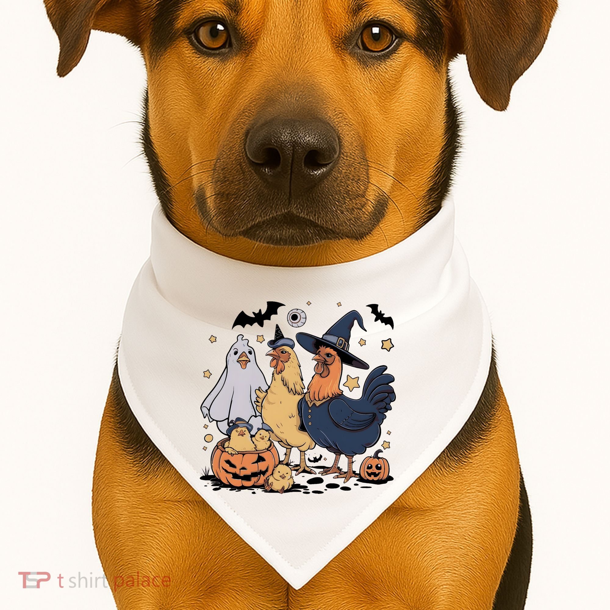 Ghost Chicken Halloween USA-Made Doggie Bandana