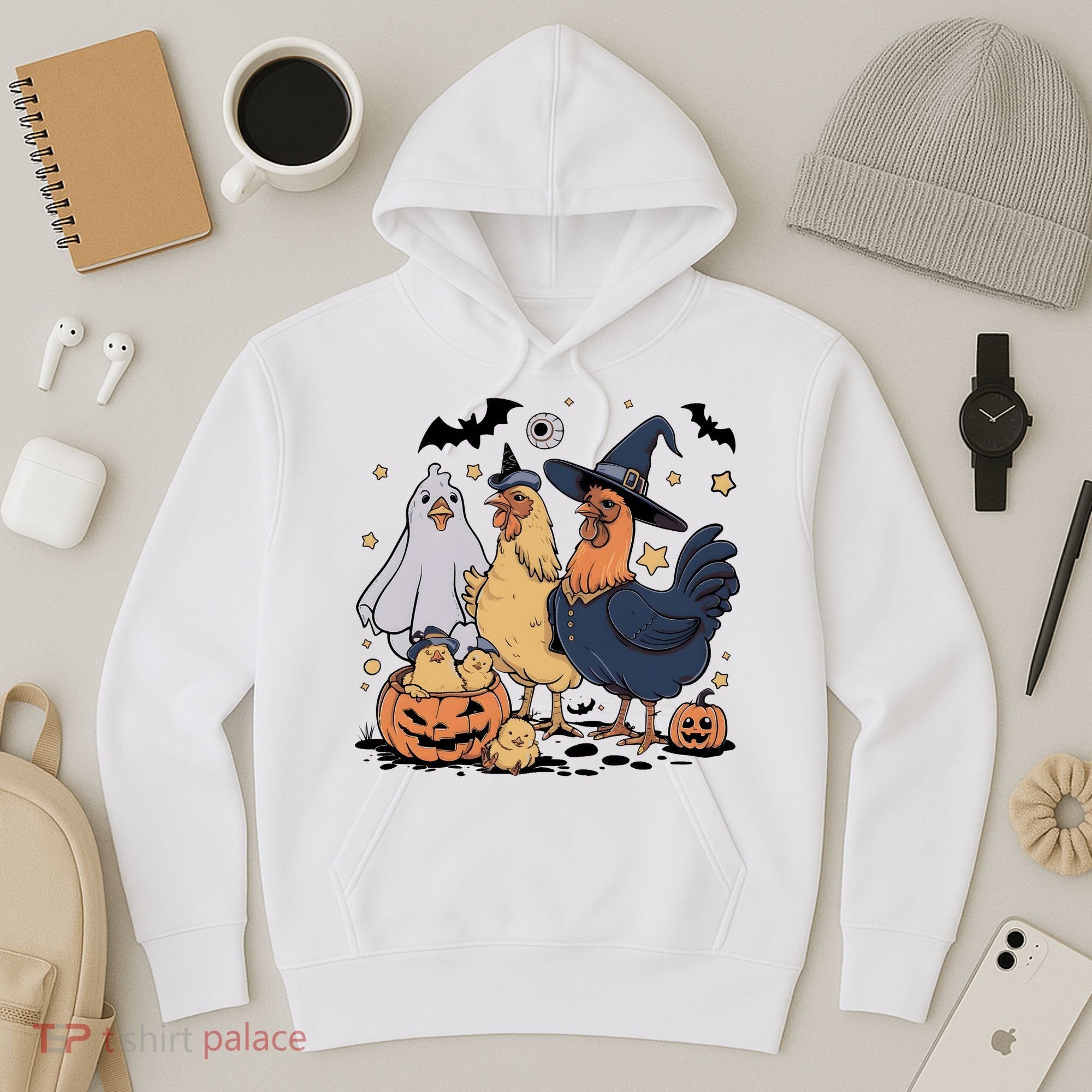 Ghost Chicken Halloween Hoodie