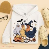 Ghost Chicken Halloween Hoodie thumb 4