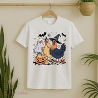 Ghost Chicken Halloween T-Shirt thumb 2