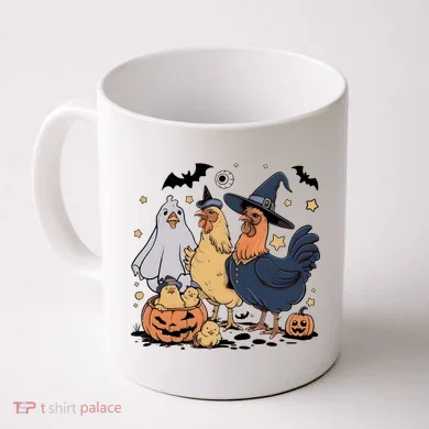 Ghost Chicken Halloween Coffee Mug