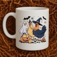 Ghost Chicken Halloween Coffee Mug thumb 2