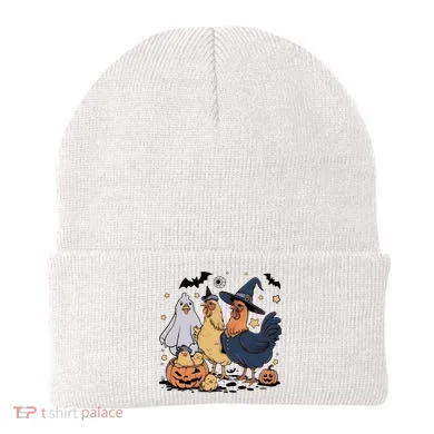 Ghost Chicken Halloween Beanie