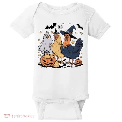 Ghost Chicken Halloween Baby Bodysuit