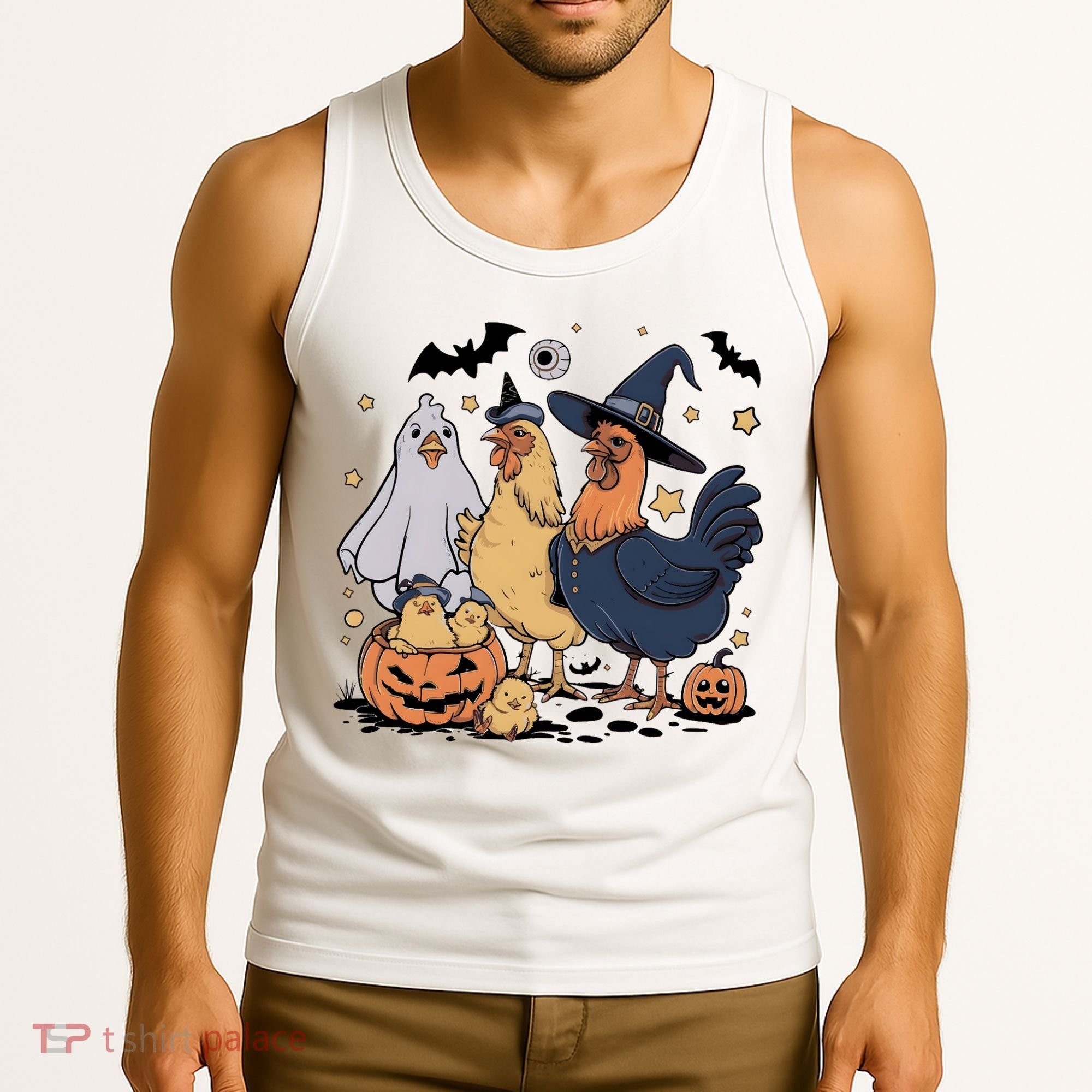 Ghost Chicken Halloween Tank Top