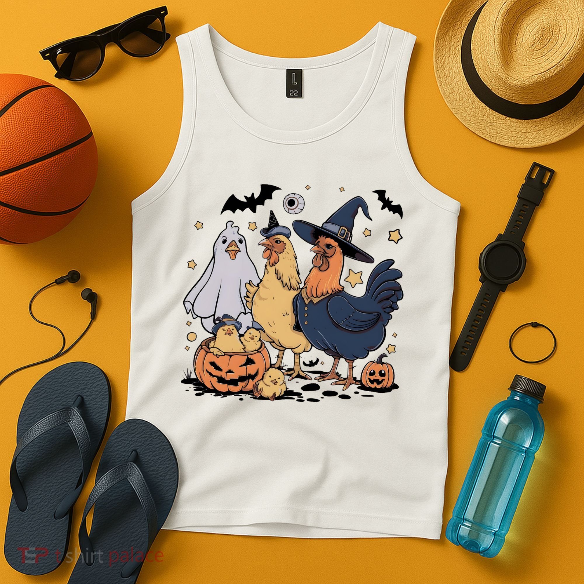 Ghost Chicken Halloween Tank Top