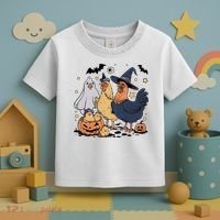 Ghost Chicken Halloween Toddler T-Shirt thumb 3