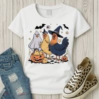 Ghost Chicken Halloween Women's T-Shirt thumb 3