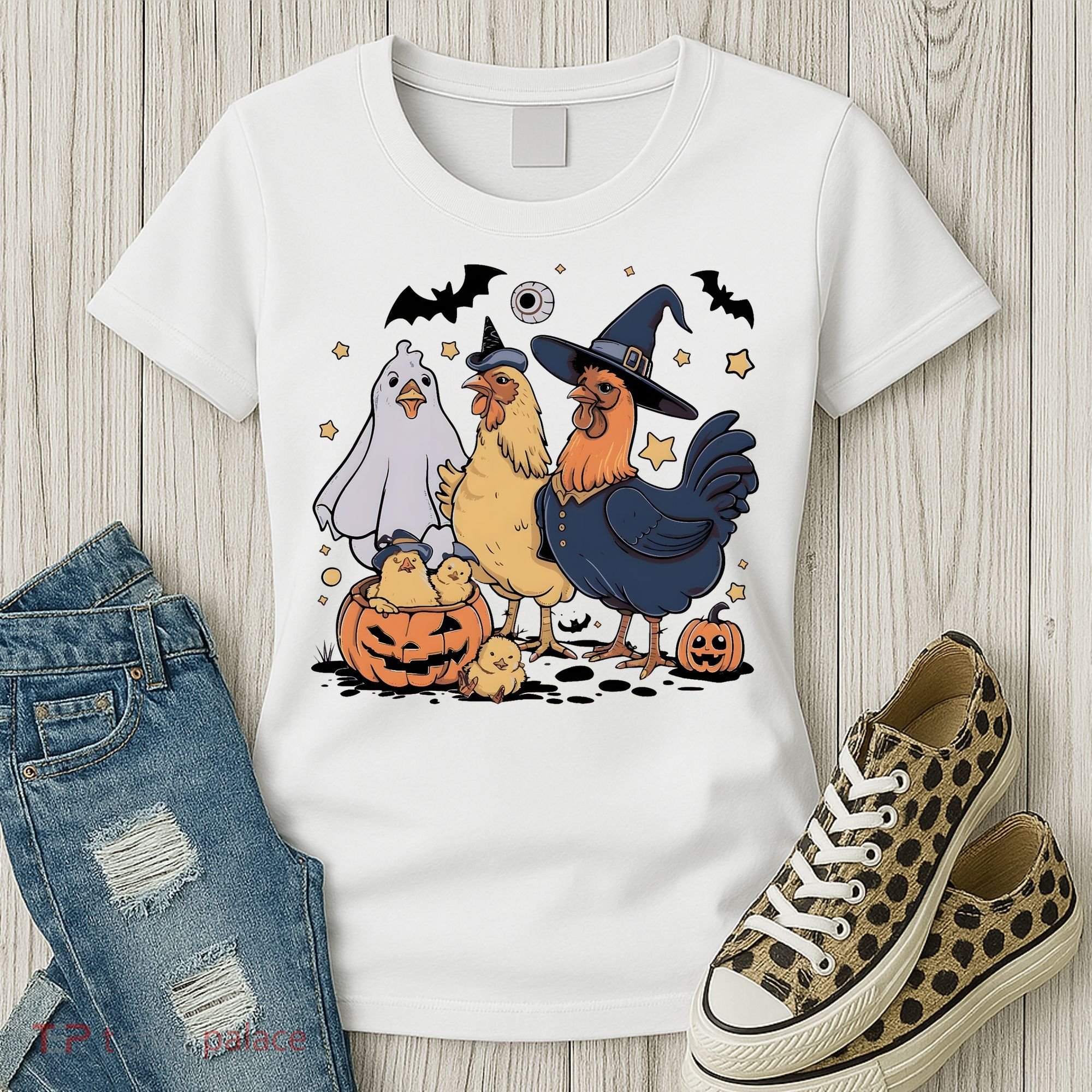 Ghost Chicken Halloween Women's T-Shirt