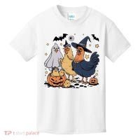 Ghost Chicken Halloween Kids T-Shirt thumb 0