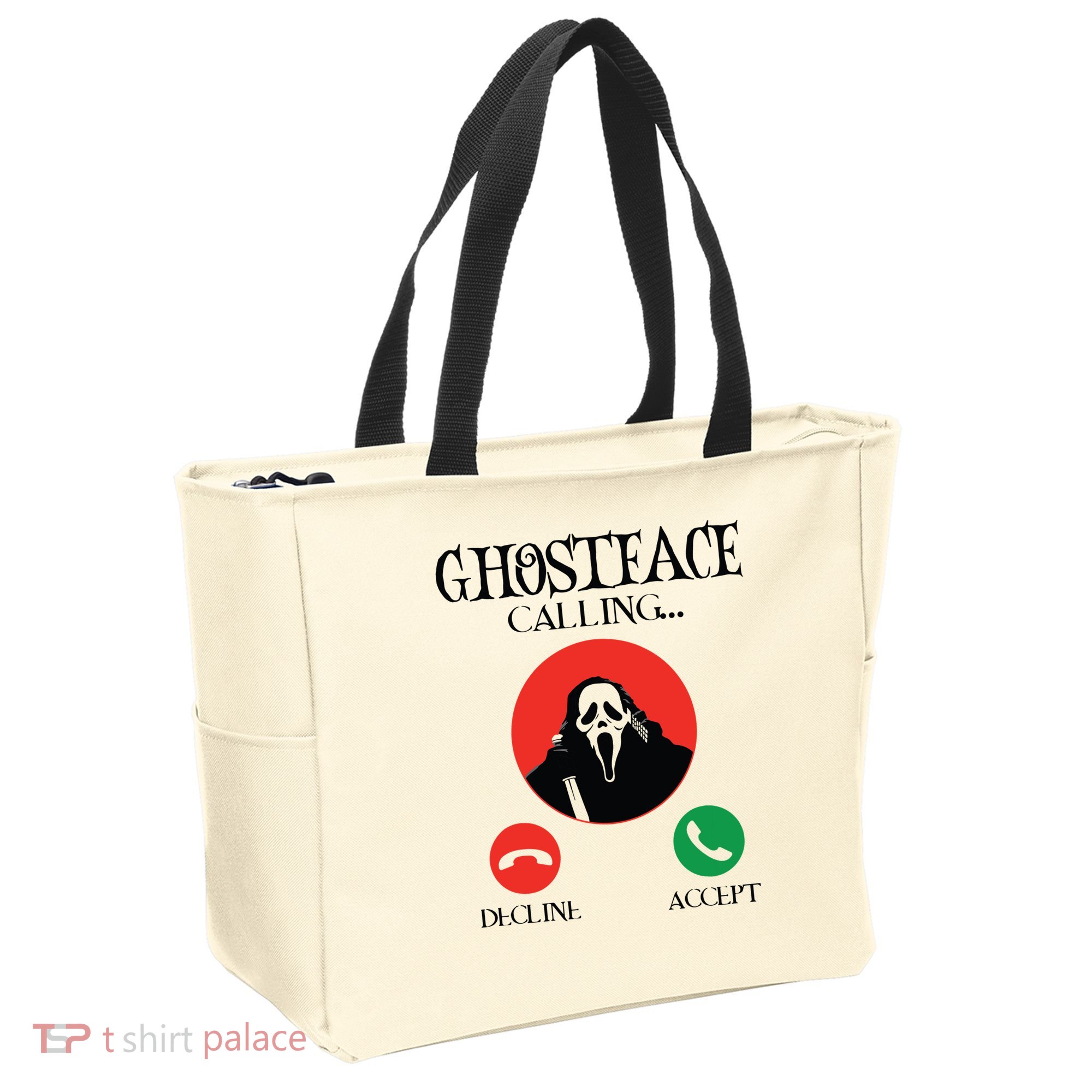 Ghostface Calling Halloween Funny, Scream You Hang Up Tote Bag