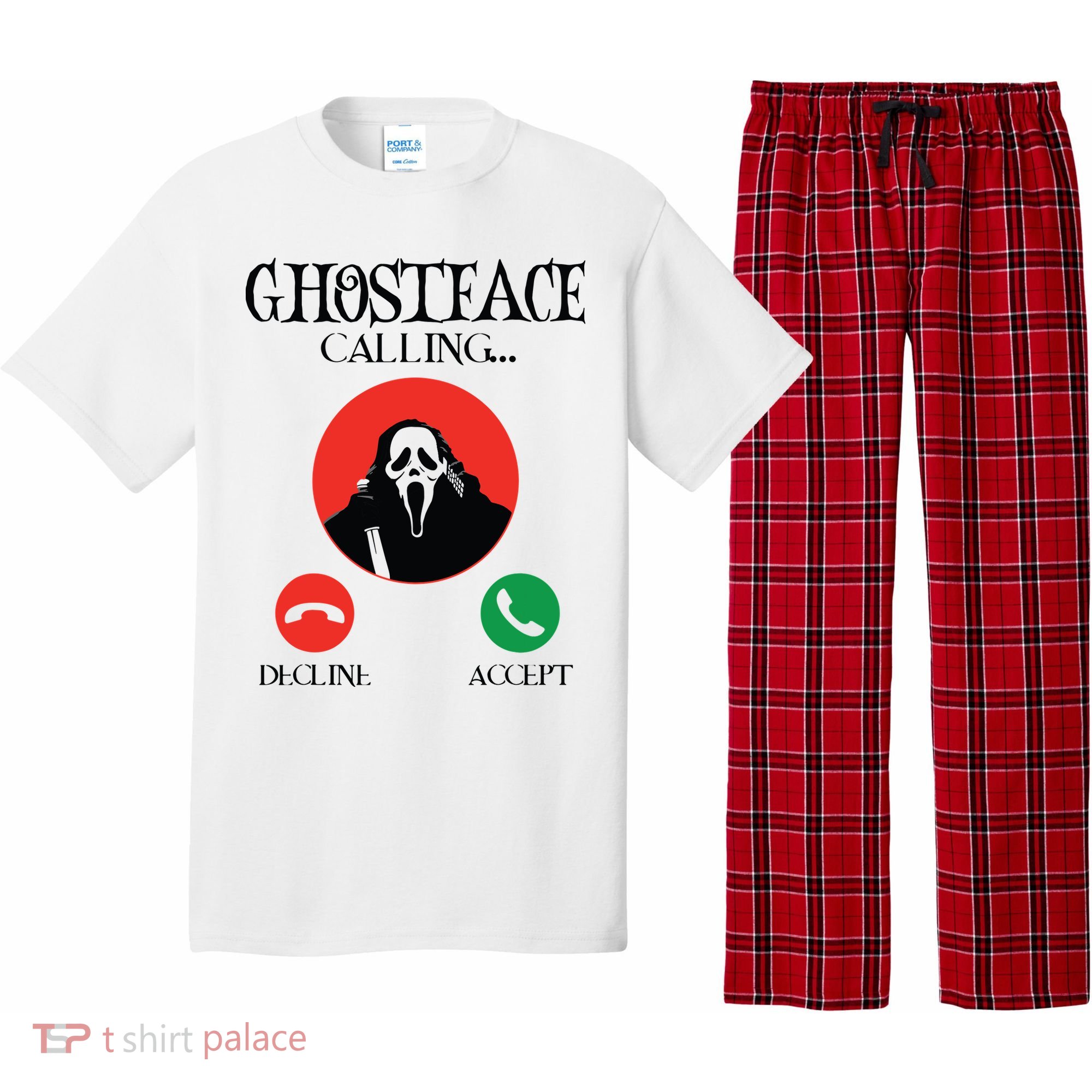 Ghostface Calling Halloween Funny, Scream You Hang Up Pajama Set