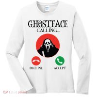 Ghostface Calling Halloween Funny, Scream You Hang Up Women's Long Sleeve Shirt thumb 0