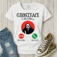 Ghostface Calling Halloween Funny, Scream You Hang Up Women's T-Shirt thumb 3