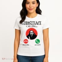 Ghostface Calling Halloween Funny, Scream You Hang Up Women's T-Shirt thumb 4