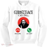 Ghostface Calling Halloween Funny, Scream You Hang Up Kids Sweatshirt thumb 0