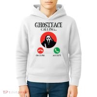 Ghostface Calling Halloween Funny, Scream You Hang Up Kids Hoodie thumb 4