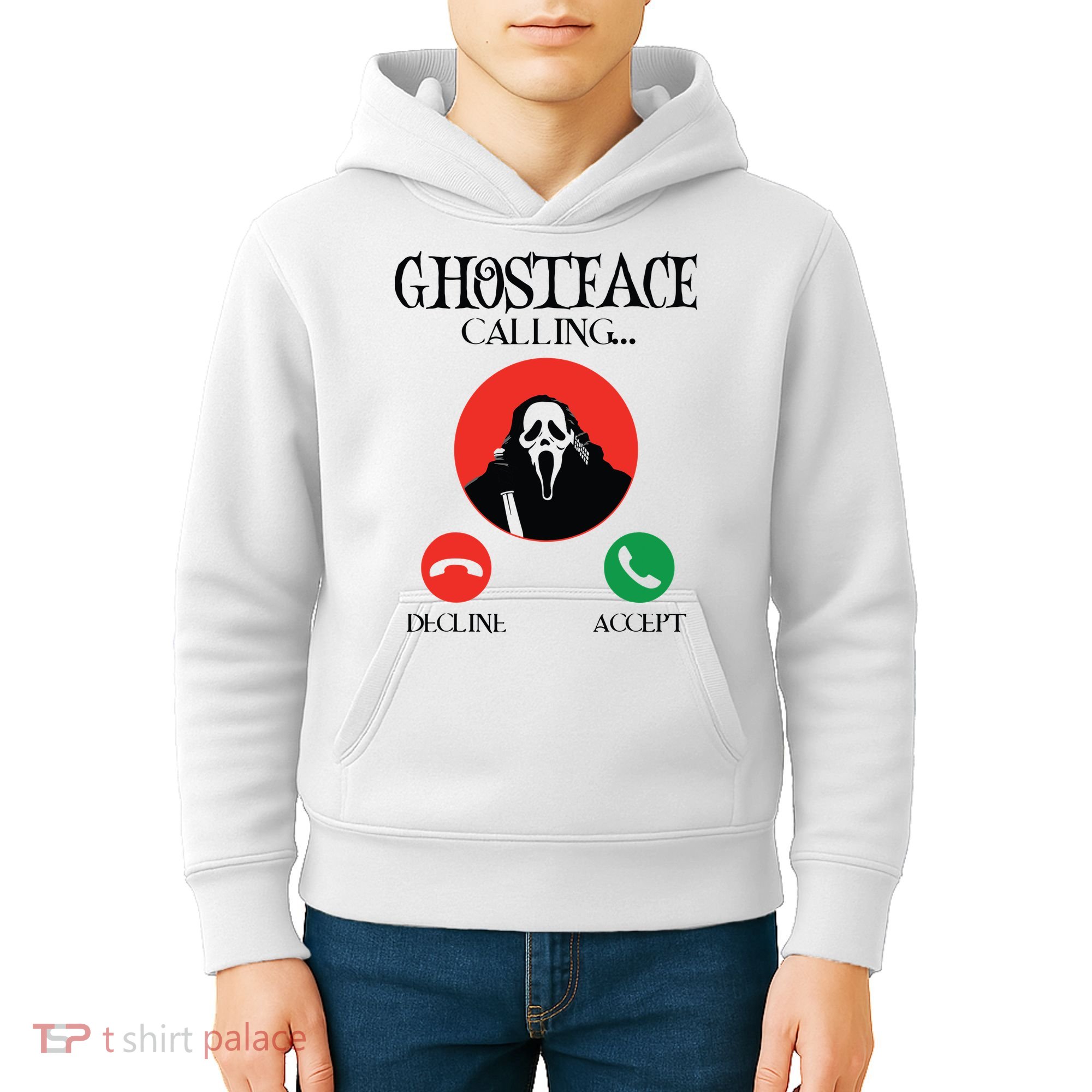 Ghostface Calling Halloween Funny, Scream You Hang Up Kids Hoodie