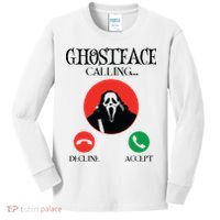 Ghostface Calling Halloween Funny, Scream You Hang Up Kids Long Sleeve Shirt thumb 0