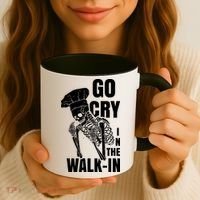 Go Cry In The Walkin Restaurant Kitchen Chef Work Joke Coffee Mug thumb 3