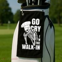 Go Cry In The Walkin Restaurant Kitchen Chef Work Joke Golf Towel thumb 2