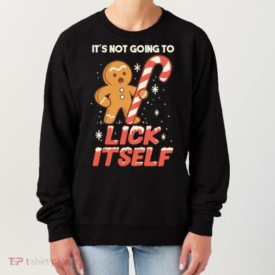 Gingerbread Candy Inappropriate Funny Christmas Graphic Women's Sweatshirt