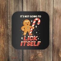 Gingerbread Candy Inappropriate Funny Christmas Graphic Coaster thumb 0