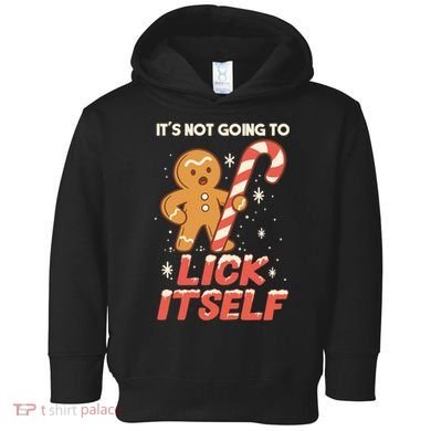 Gingerbread Candy Inappropriate Funny Christmas Graphic Toddler Hoodie
