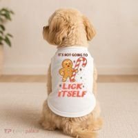 Gingerbread Candy Inappropriate Funny Christmas Graphic Doggie Tank thumb 2