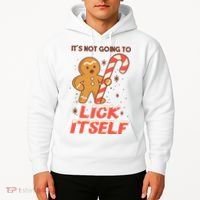 Gingerbread Candy Inappropriate Funny Christmas Graphic Hoodie thumb 2
