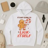 Gingerbread Candy Inappropriate Funny Christmas Graphic Hoodie thumb 3