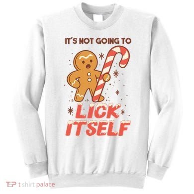 Gingerbread Candy Inappropriate Funny Christmas Graphic Sweatshirt