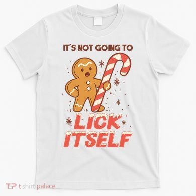 Gingerbread Candy Inappropriate Funny Christmas Graphic T-Shirt