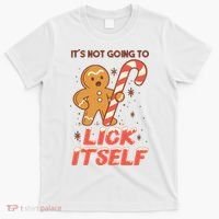 Gingerbread Candy Inappropriate Funny Christmas Graphic T-Shirt thumb 0