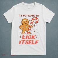 Gingerbread Candy Inappropriate Funny Christmas Graphic T-Shirt thumb 5