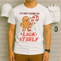 Gingerbread Candy Inappropriate Funny Christmas Graphic T-Shirt thumb 6