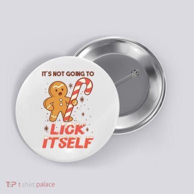 Gingerbread Candy Inappropriate Funny Christmas Graphic Button