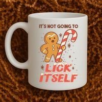 Gingerbread Candy Inappropriate Funny Christmas Graphic Coffee Mug thumb 2