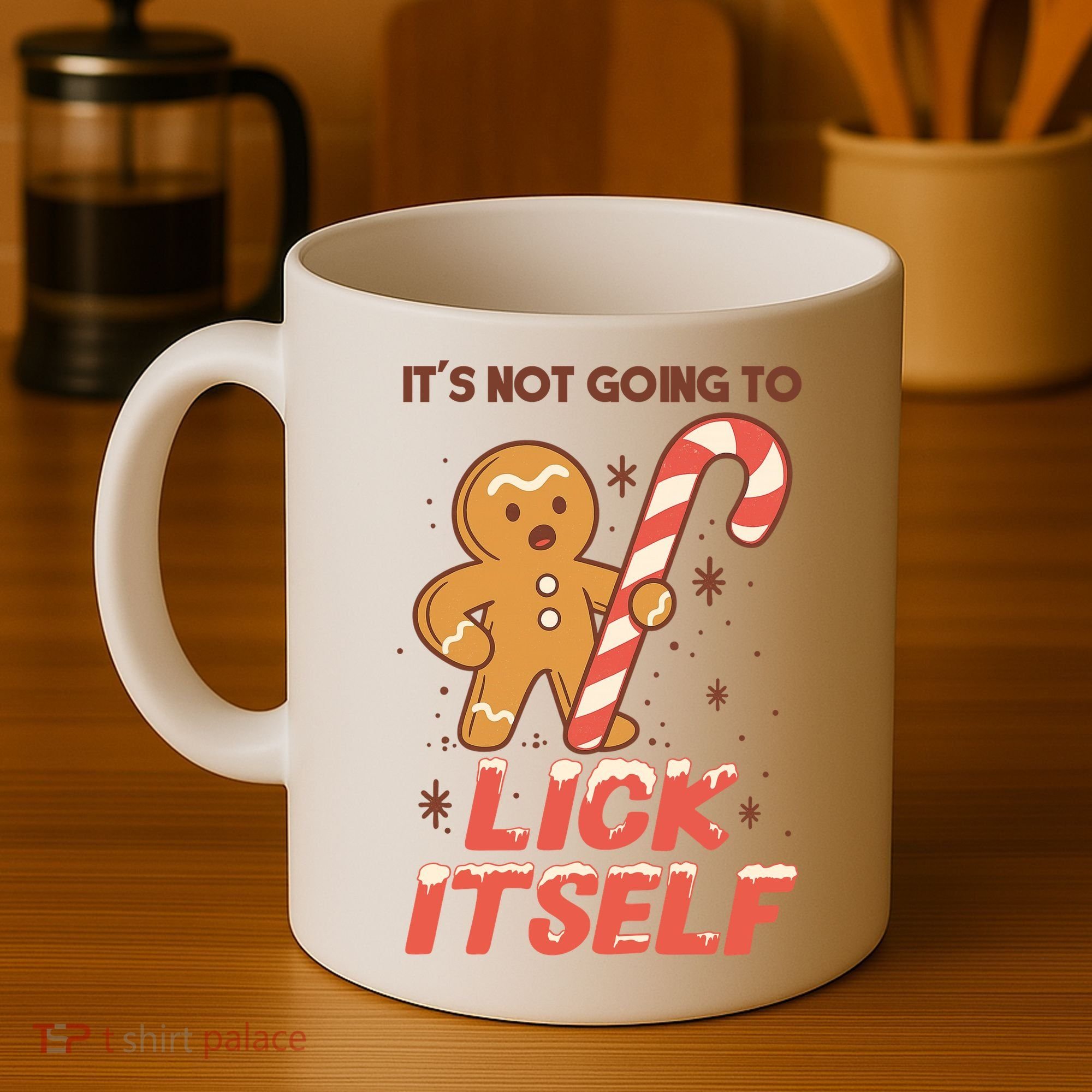 Gingerbread Candy Inappropriate Funny Christmas Graphic Coffee Mug