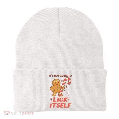 Gingerbread Candy Inappropriate Funny Christmas Graphic Beanie